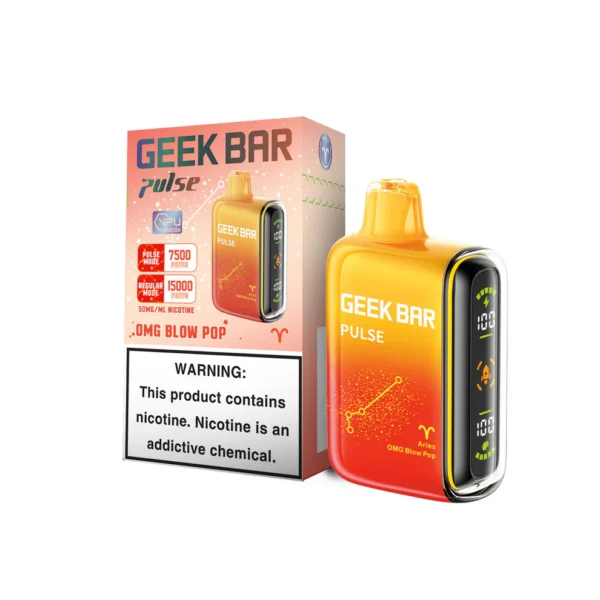 OMG Blow Pop Geek Bar Pulse 15000 Disposable Vape - Image 2
